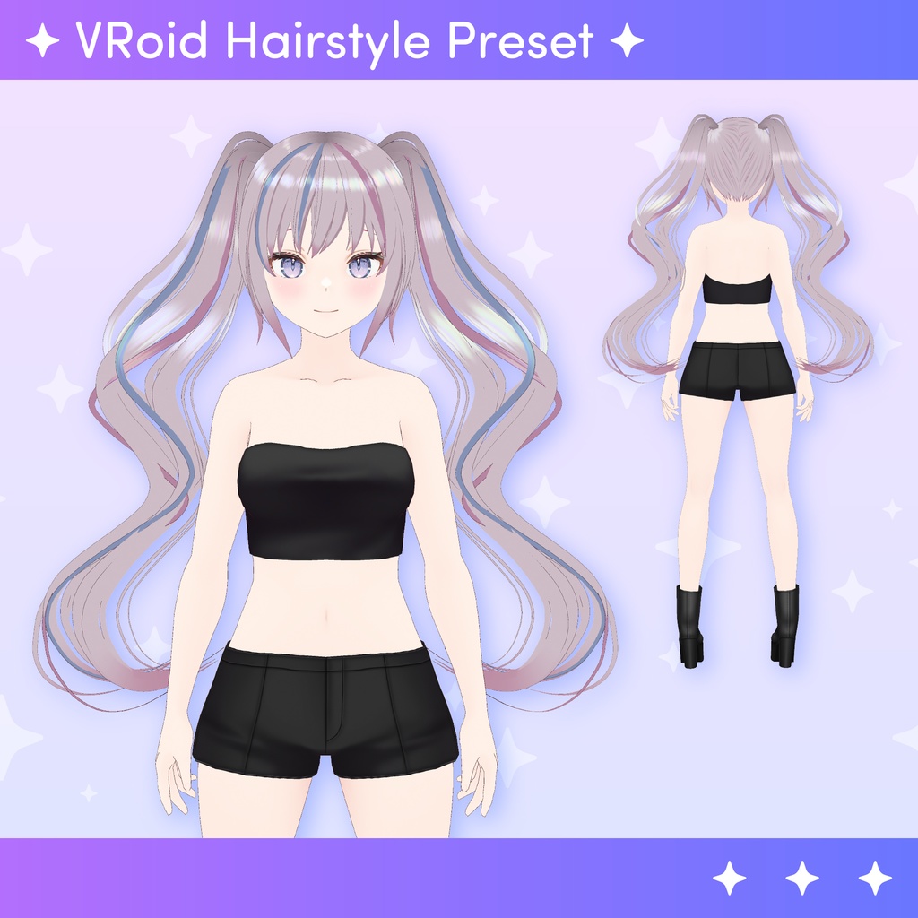 [VRoid] Twin tail Hair / 髪型  ツインテール