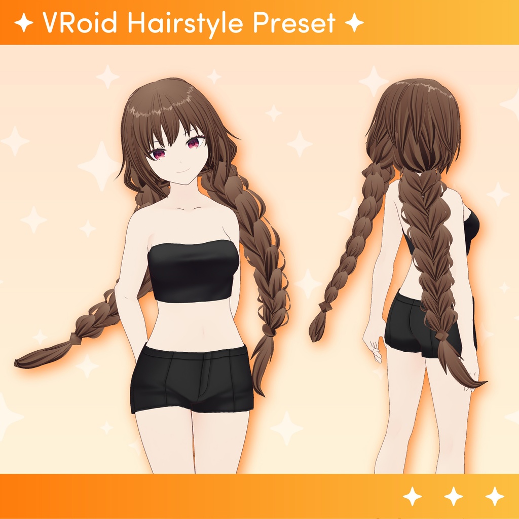 [VRoid] Braids Hair / 髪型　三つ編み