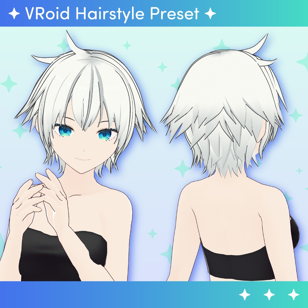 [VRoid] Short Hair / 髪型　男女兼用　ショート