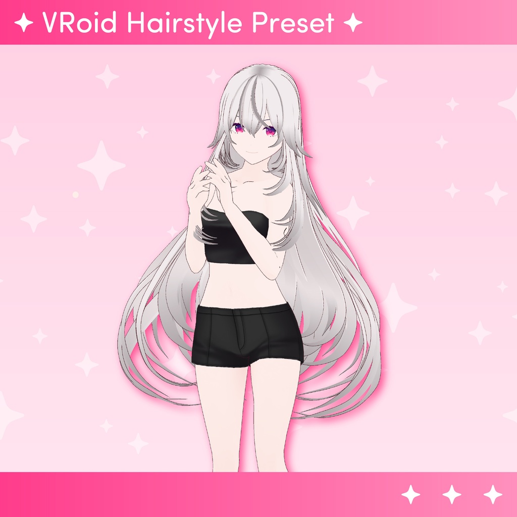 [VRoid] Long Hair / 髪型  レイヤースタイル　ロングヘア