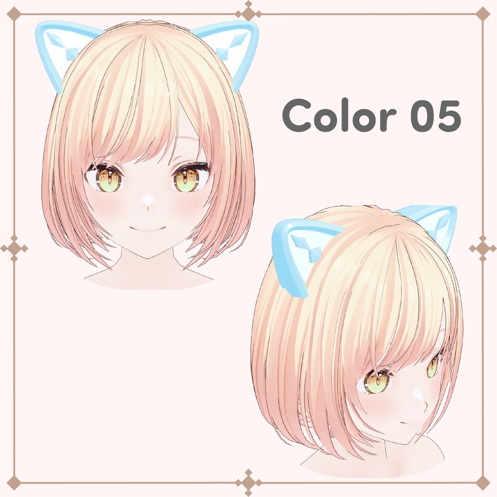 Cyber cat ears / サイバー猫耳 [VRoid] - Kupopo Shop - BOOTH