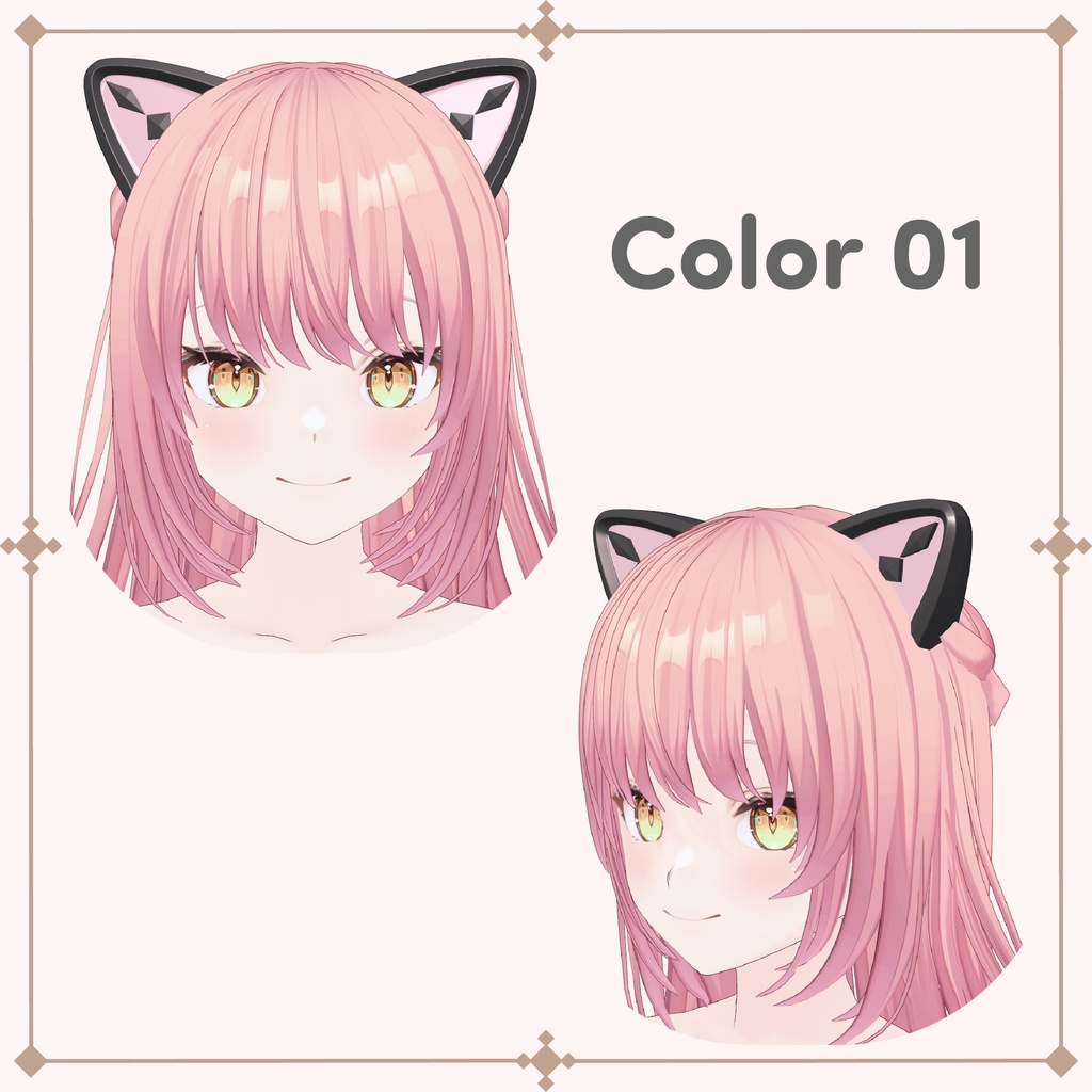 Cyber cat ears / サイバー猫耳 [VRoid] - Kupopo Shop - BOOTH