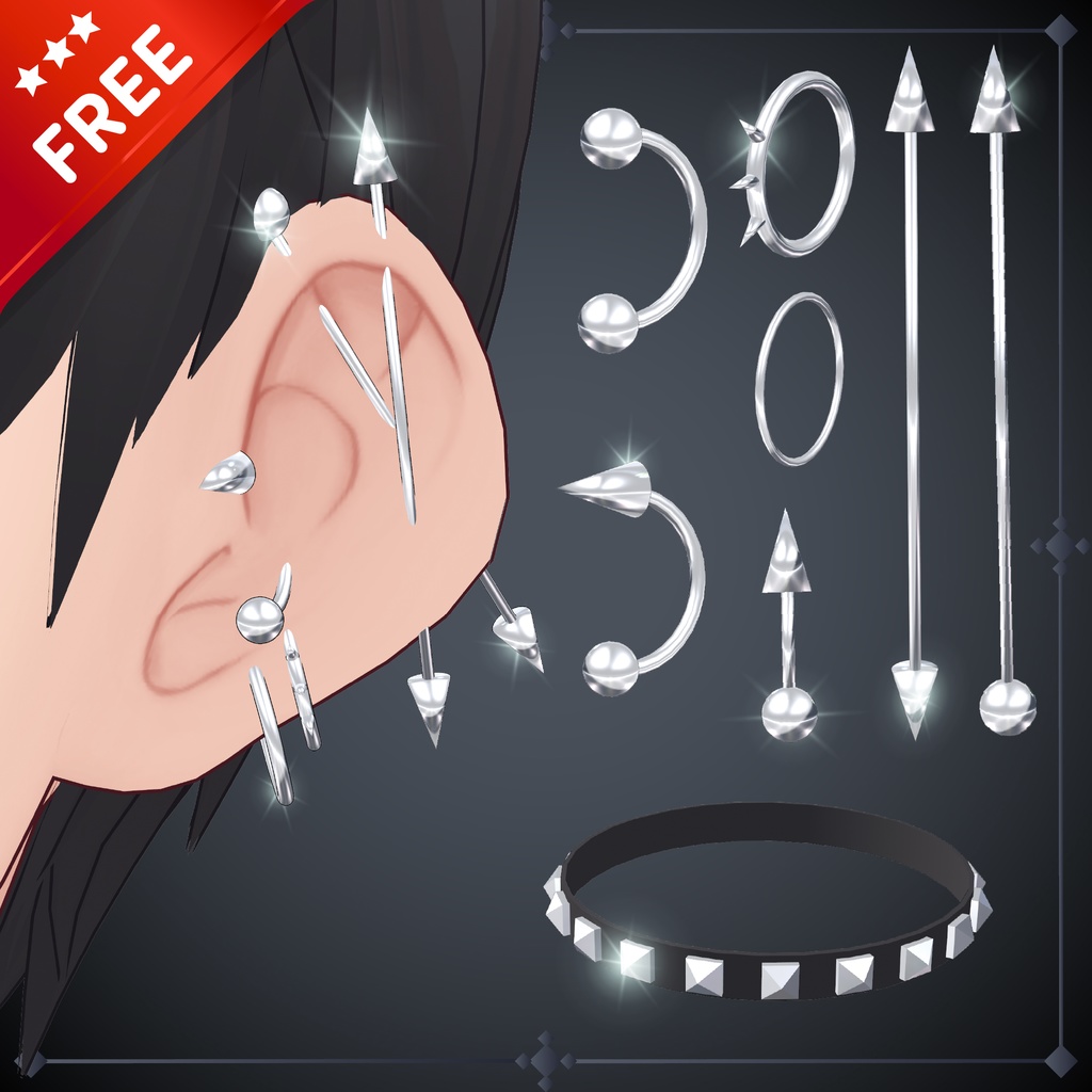 [Limited Time Free] Accessory Set / 今だけ無料！アクセサリーセット[VRoid] 