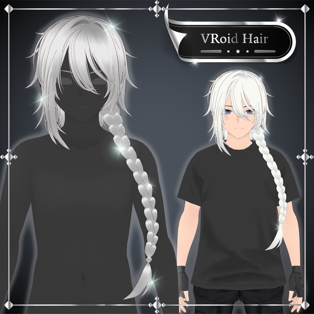 [VRoid] Braid Hair / 髪型　男女兼用　三つ編み