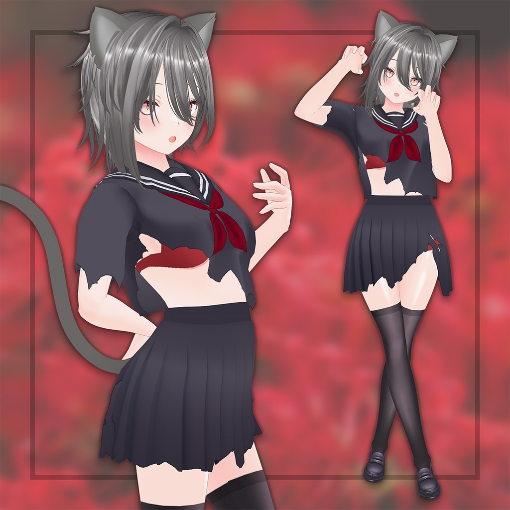 [VRoid] Bakeneko Sailor(sexy version) / 化け猫セーラー(セクシー版)