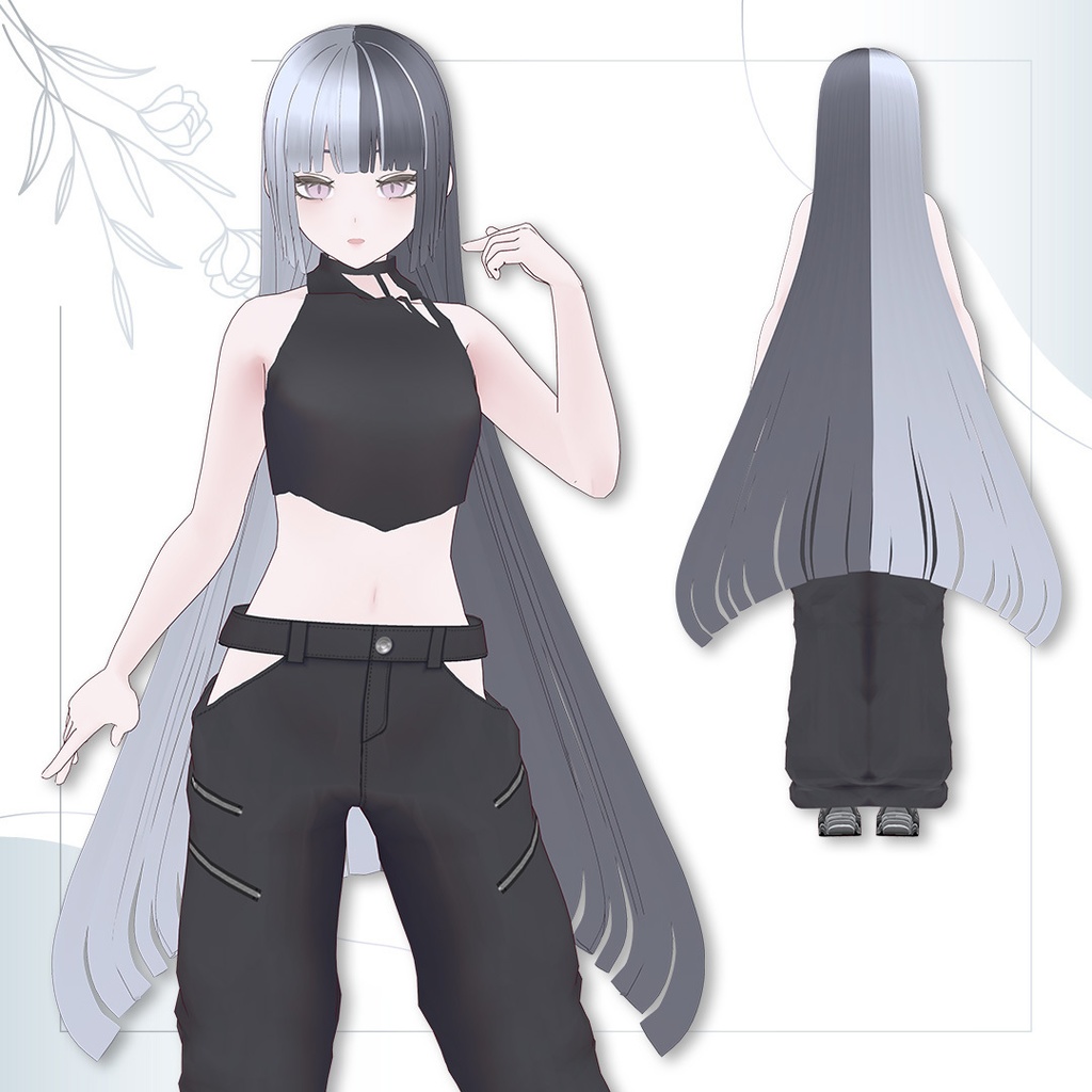 [VRoid] Hime Cut Long Hair / 髪型　ロングヘア（姫カット）