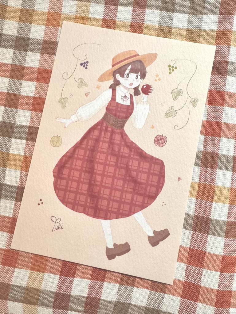 りんごのおんなのこ ポストカード2