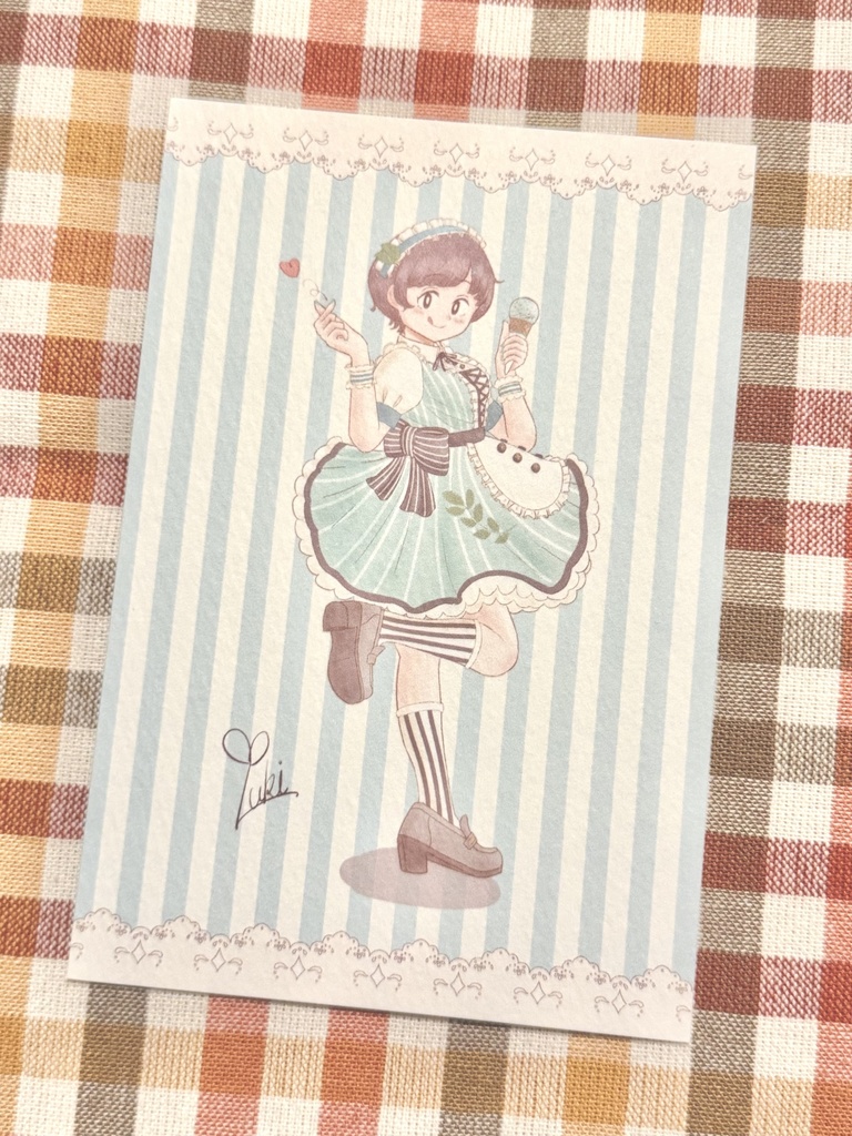 チョコミントなおんなのこ　ポストカード