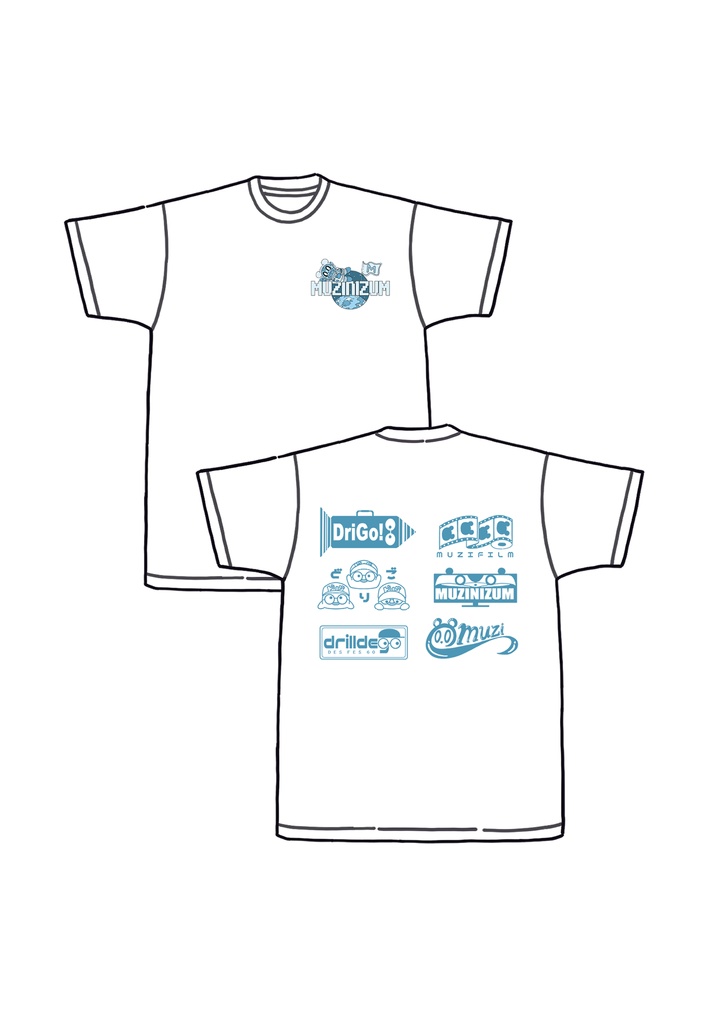 ドリルとむじなコラボロゴT-Shirts