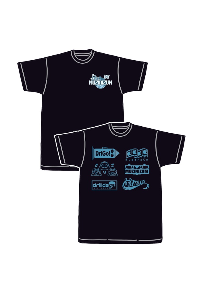 ドリルとむじなコラボロゴT-Shirts
