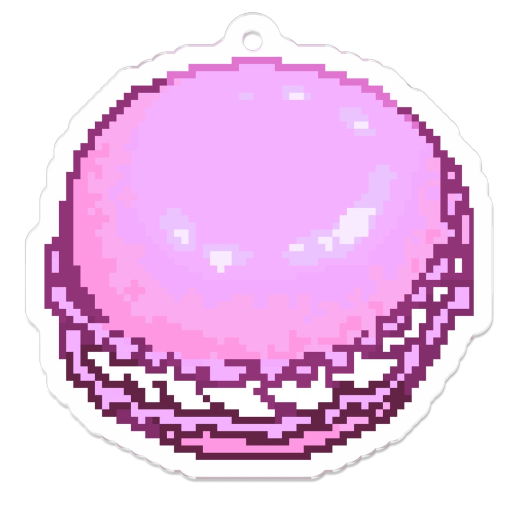 ピンクのアクリルキーホルダー