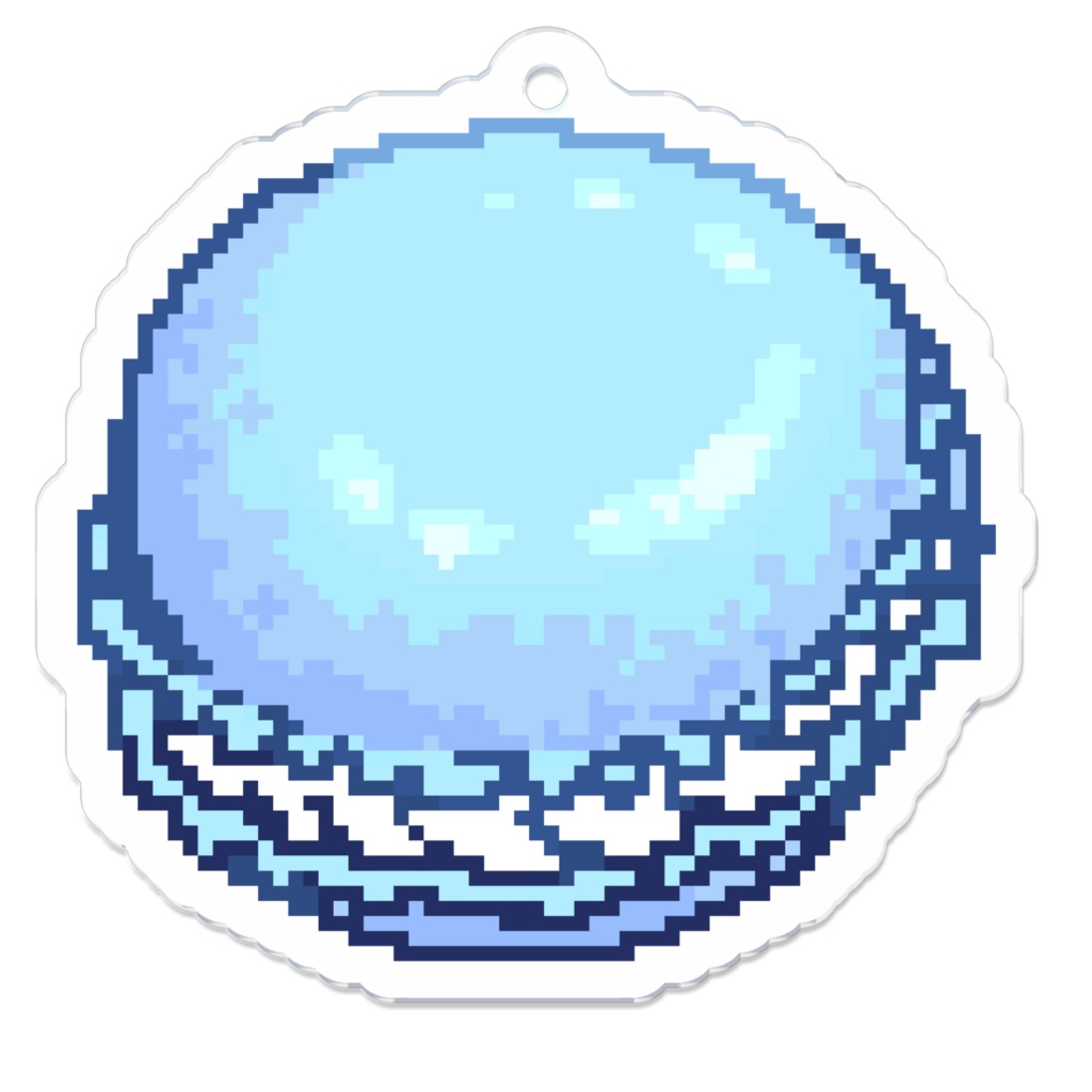 水色マカロンのアクリルキーホルダー
