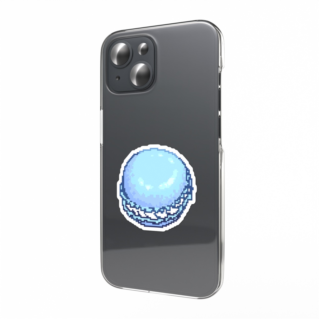 水色のマカロンステッカー