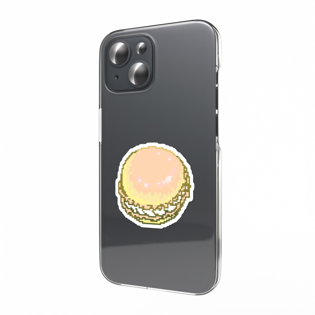 黄色のマカロンステッカー