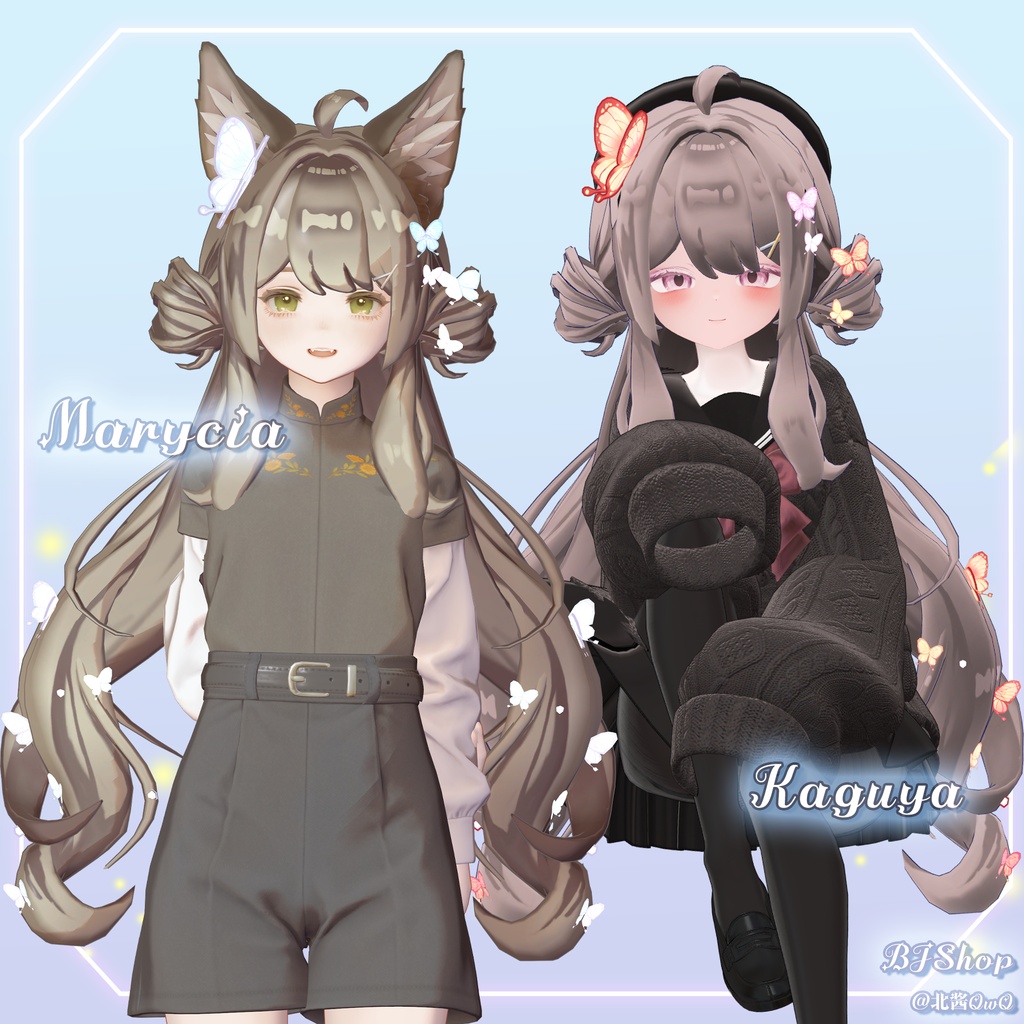 【10アバター対応】🦋Butterfly Hair🦋