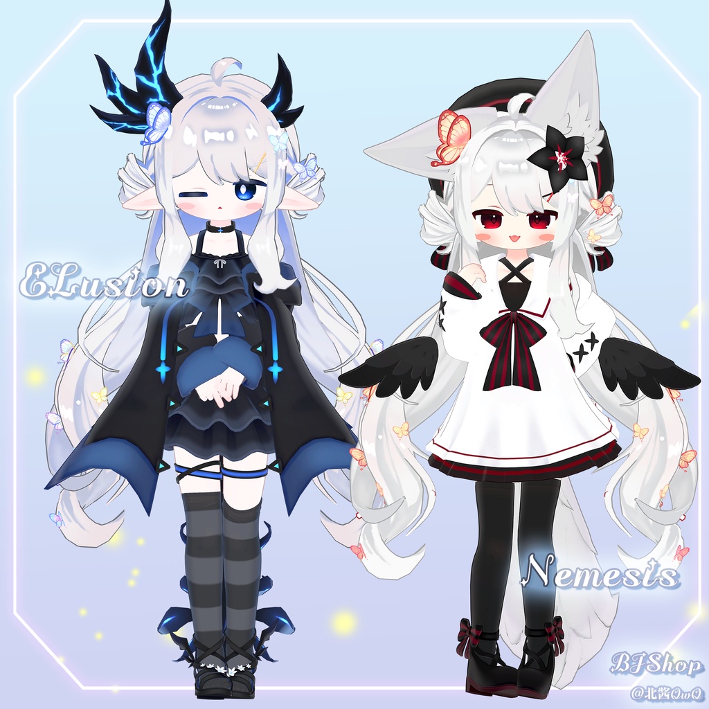 【10アバター対応】🦋Butterfly Hair🦋