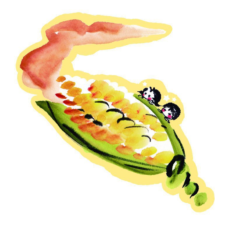 あらとうもろこし(アクリルキーホルダー）