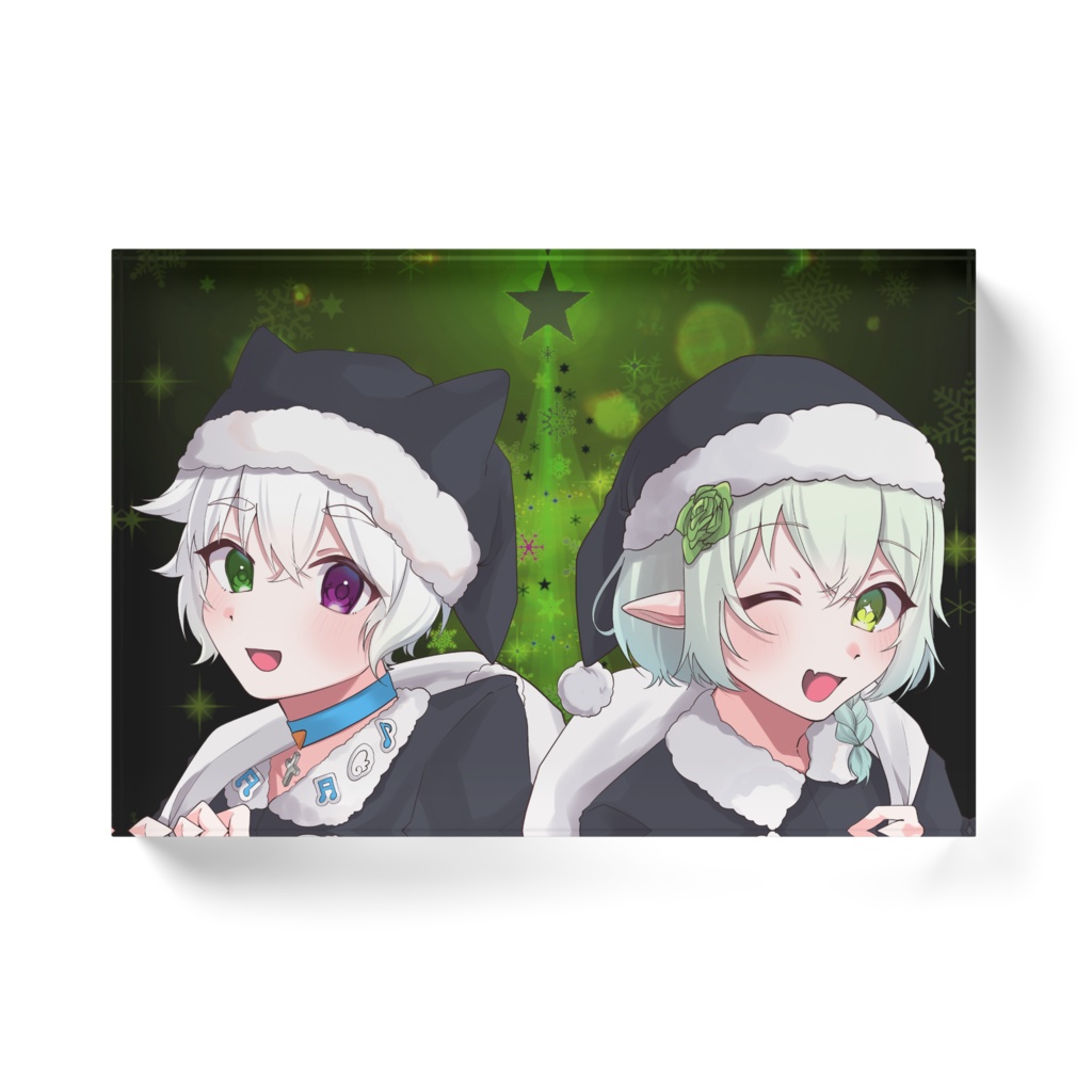 黒サンタアクリルブロック