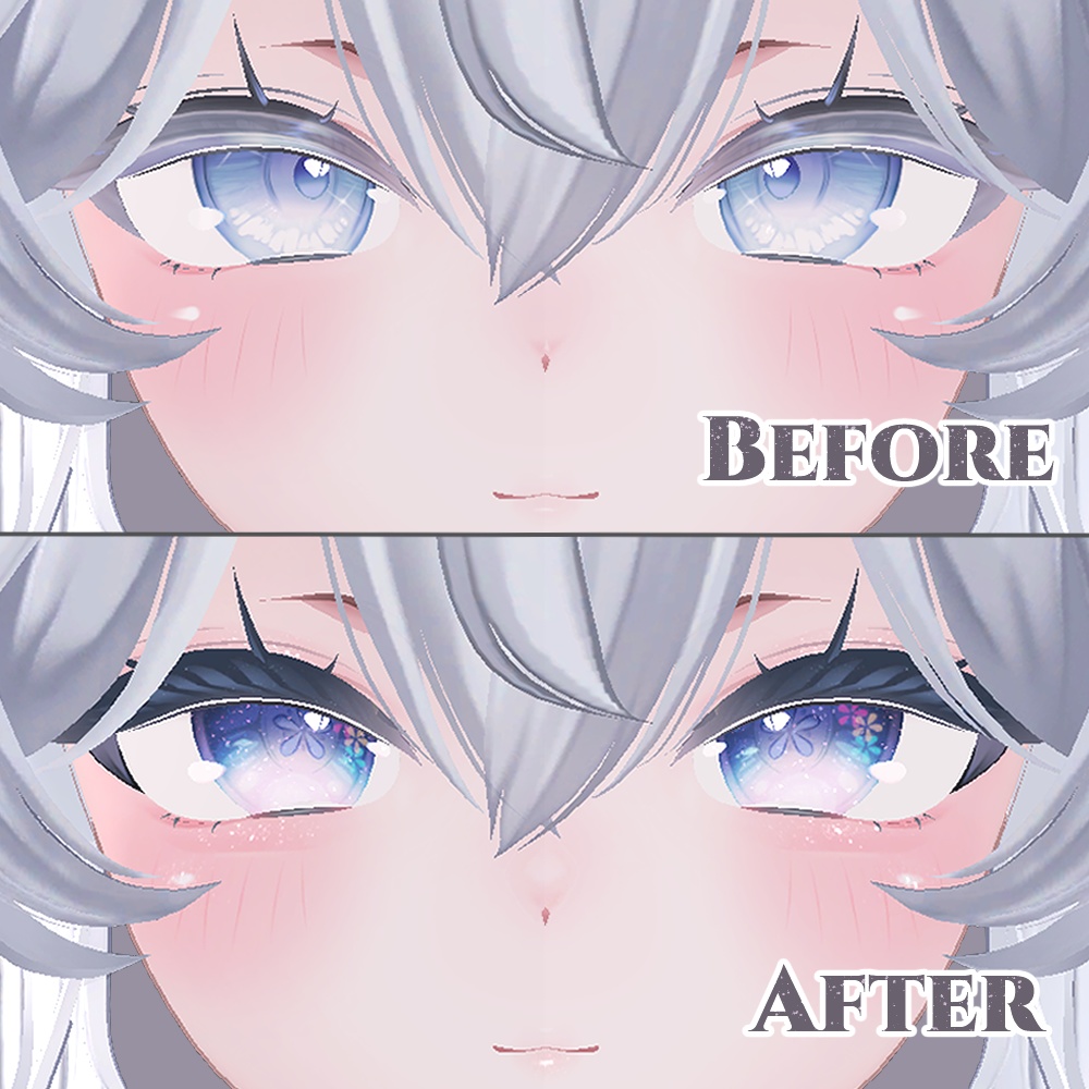 【Sio用】花咲くピュア乙女アイ&メイクテクスチャ【全10種】