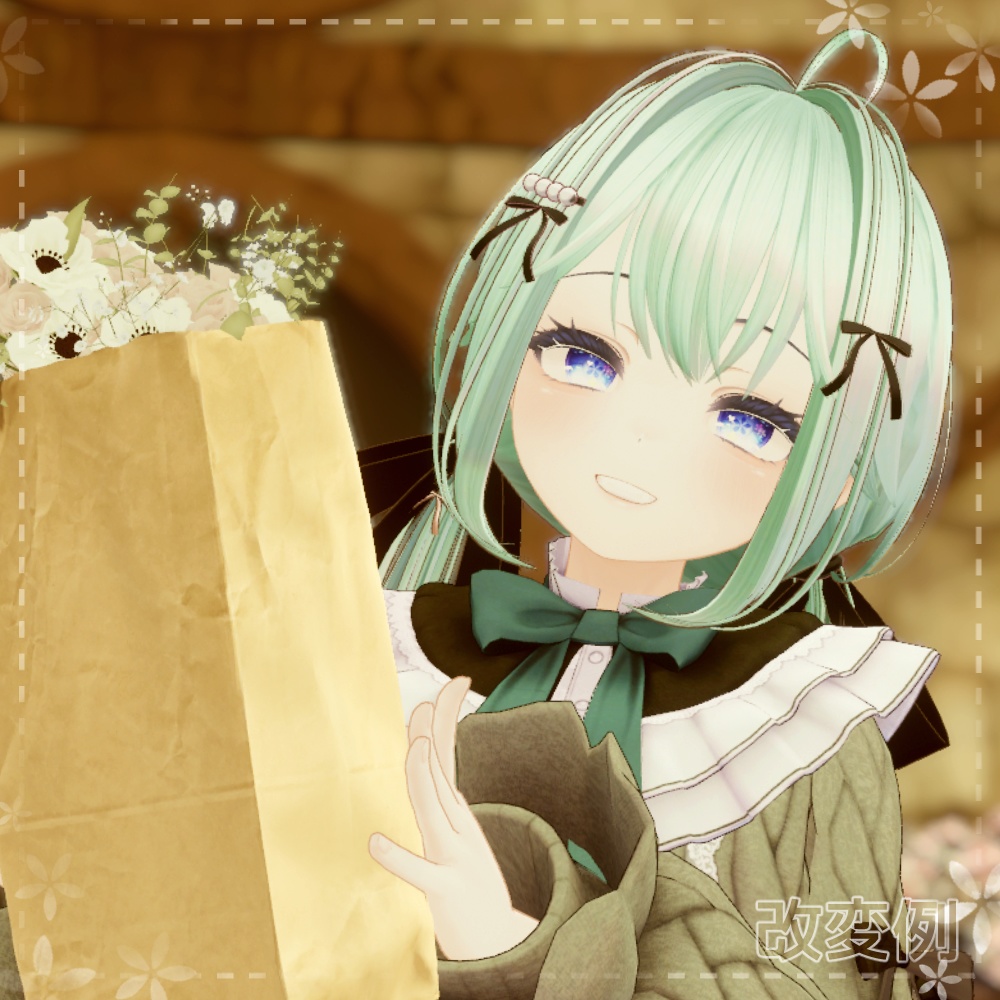 【4アバター対応】花咲くピュア乙女アイ&メイクテクスチャ【全10種】