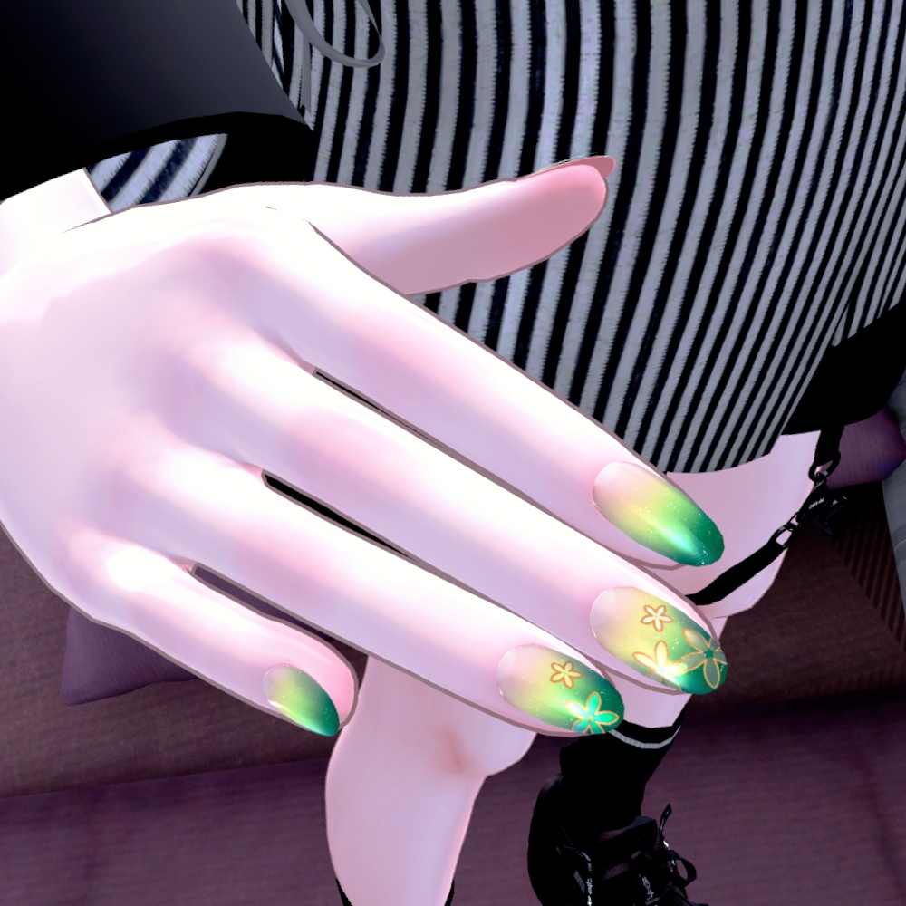 【Sio+MDollnail対応】花咲くピュア乙女ネイルチップ【全5種】