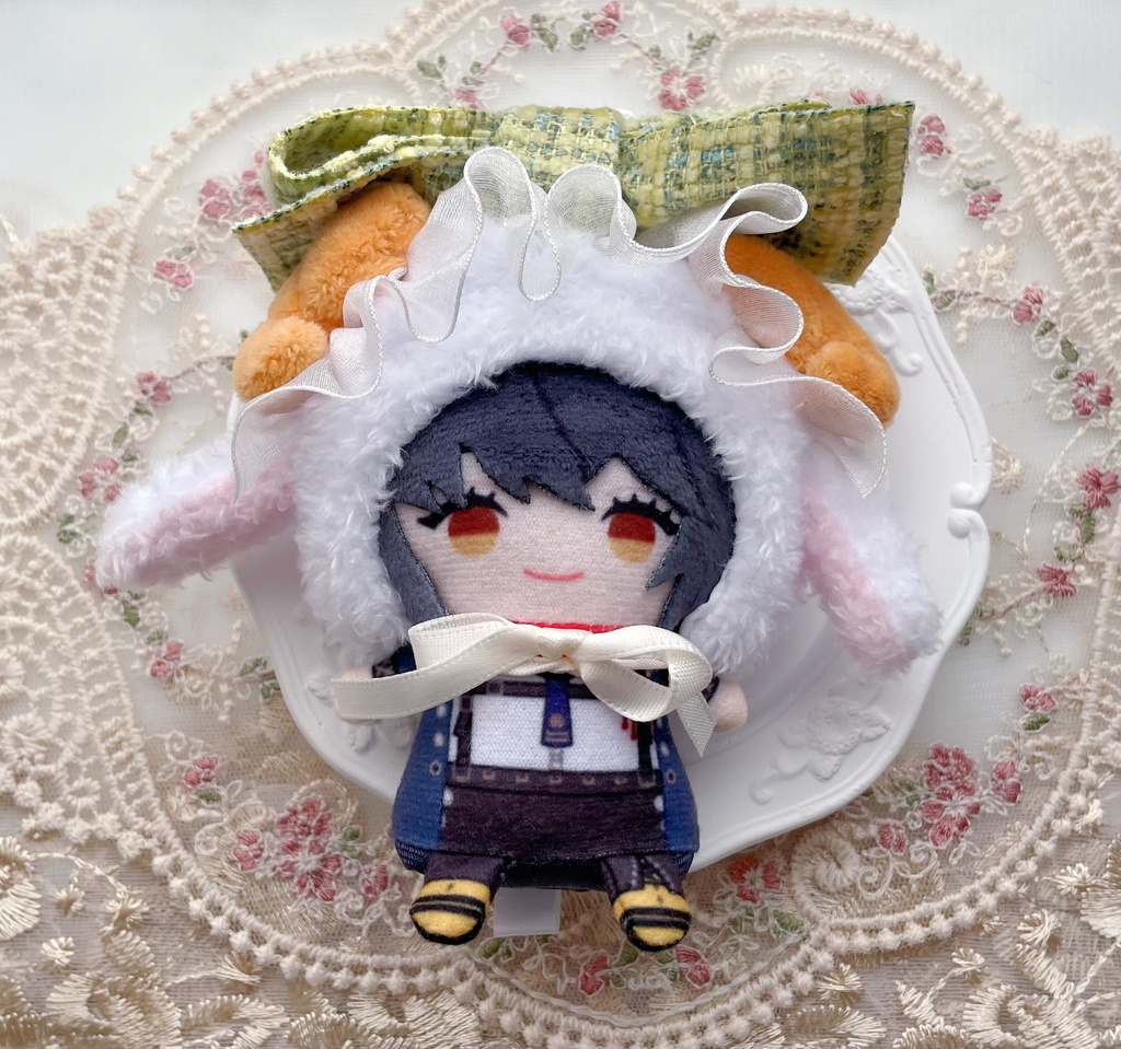 夢見る羊🐑 10〜12cm ぬい服 被り物 帽子