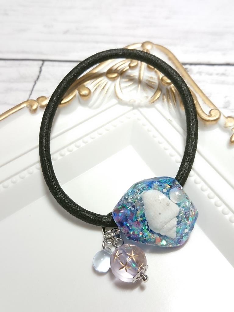 光の海中ヘアゴム -2