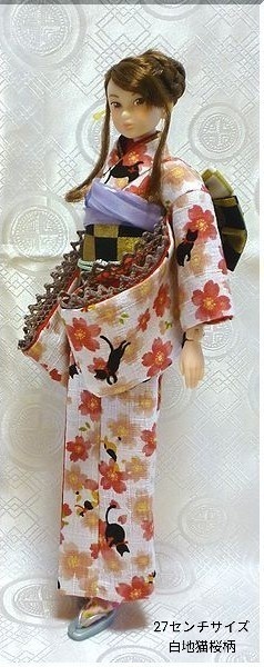 1/6ドール(22センチ、27センチサイズドール)用着物セット