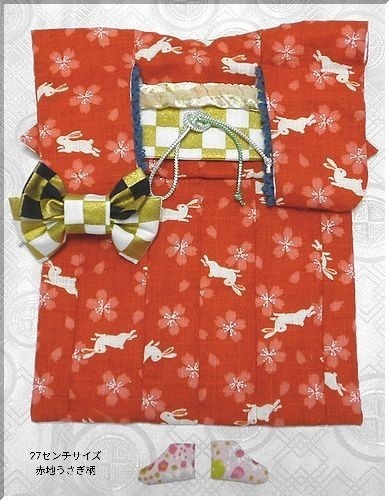 1/6ドール(22センチ、27センチサイズドール)用着物セット