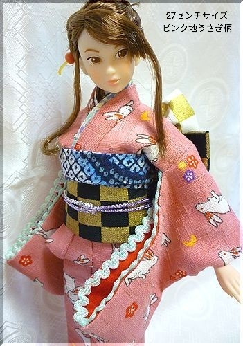 1/6ドール(22センチ、27センチサイズドール)用着物セット