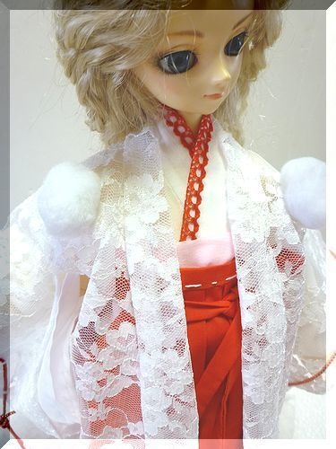 40センチドールサイズ 巫女風衣装