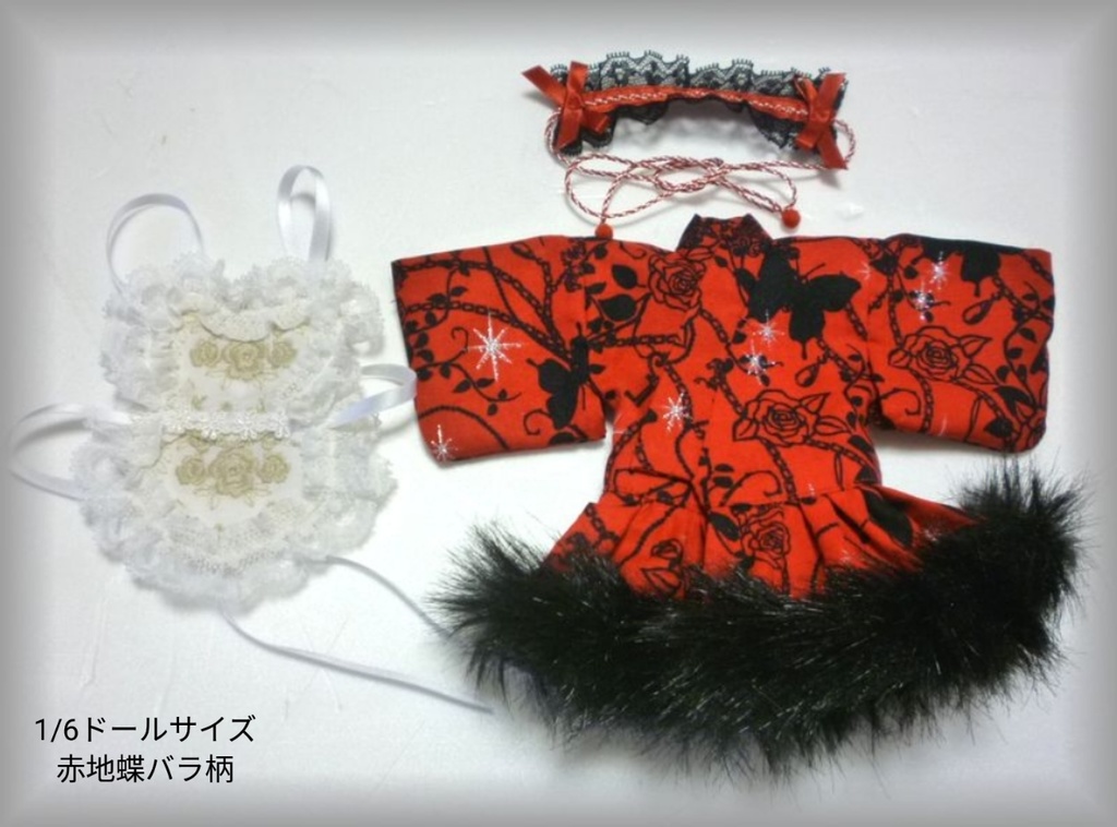 和エプロンドレスセット(1/3ドールサイズ、1/6ドールサイズ)