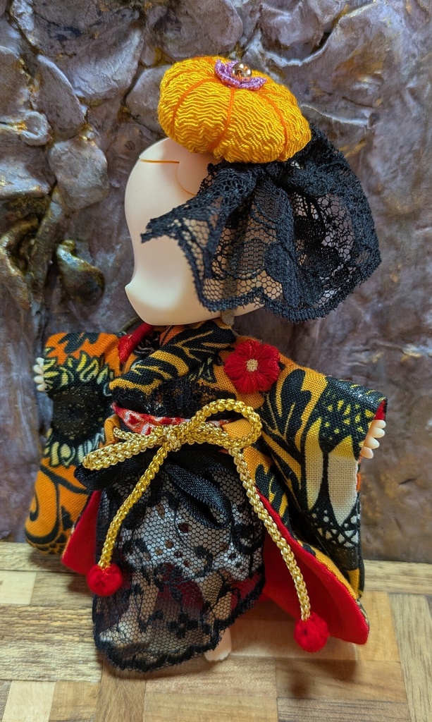 オビツ11·ねんどろいどサイズ　ハロウィン着物ドレス