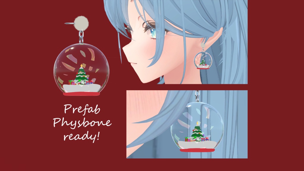 ❆Snowglobe earring❆