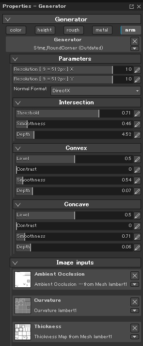 Substance Painter 面取り・ベベル フィルター