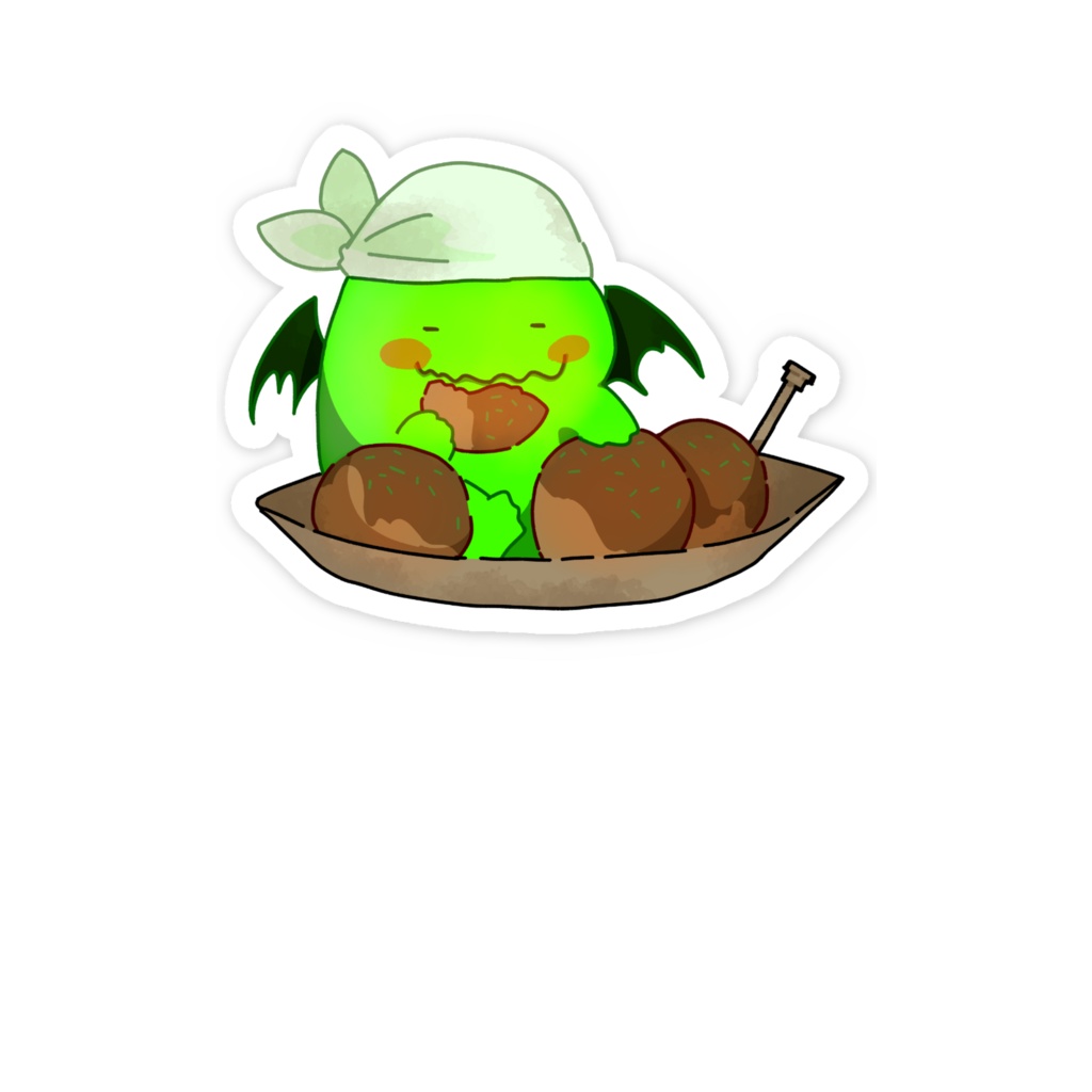 たこ焼きを食べるクトゥルフ