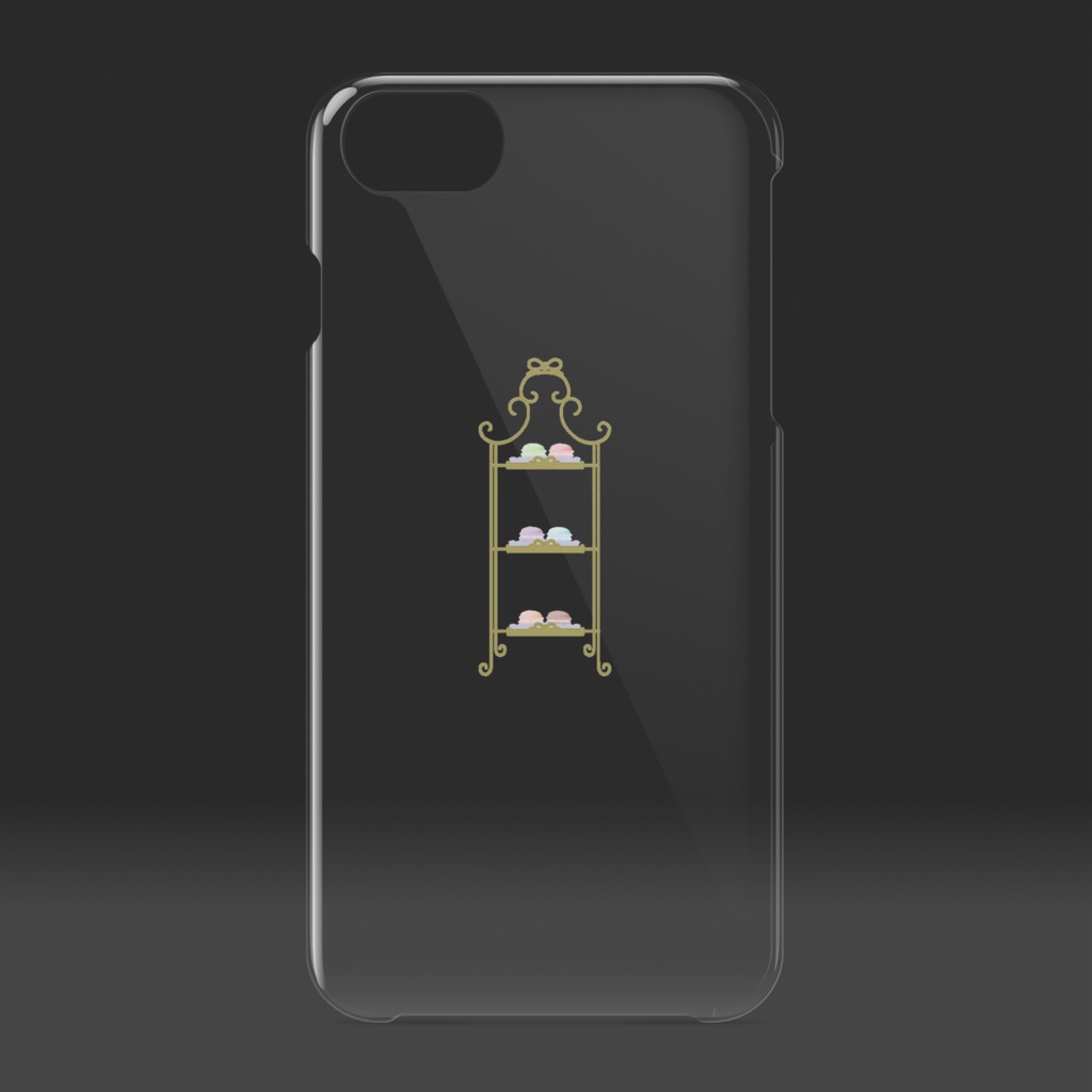 iPhone クリアスマホケース マカロン