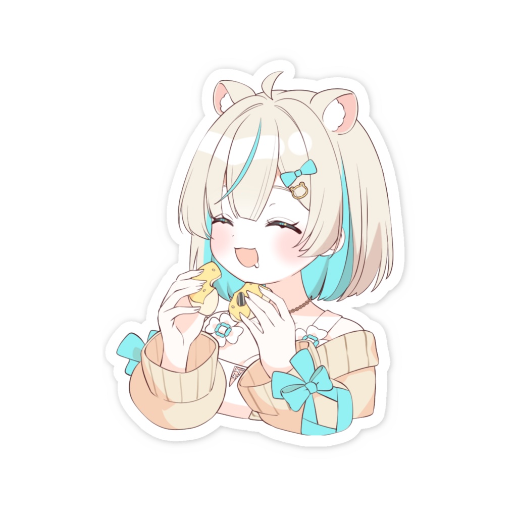 公星あむTwitch登録者1000人突破記念꙳✩もぐもぐステッカー