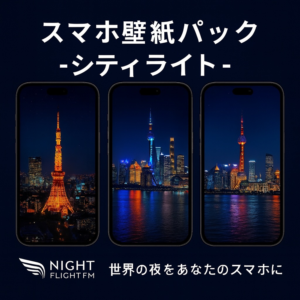 【スマホ壁紙】世界の夜景×都市ネオン10選 - CITY LIGHTS COLLECT -|Night Flight FM 壁紙シリーズ