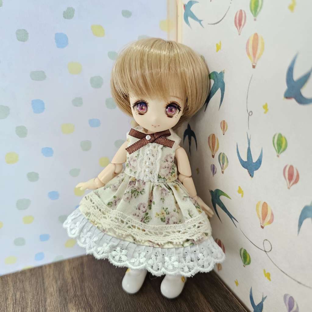 【オビツ11・ピコニーモP】ノースリーブドレスセット 1