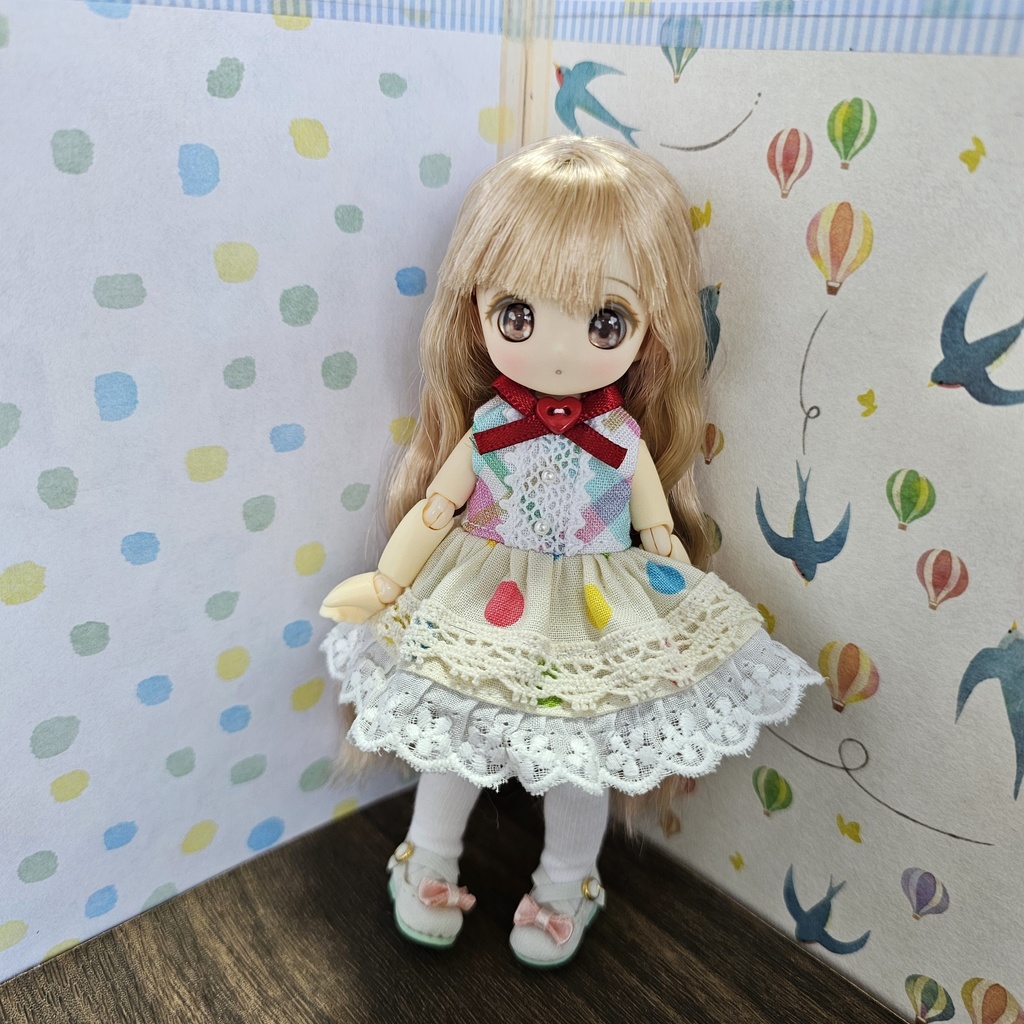 【オビツ11・ピコニーモP】ノースリーブドレスセット 2