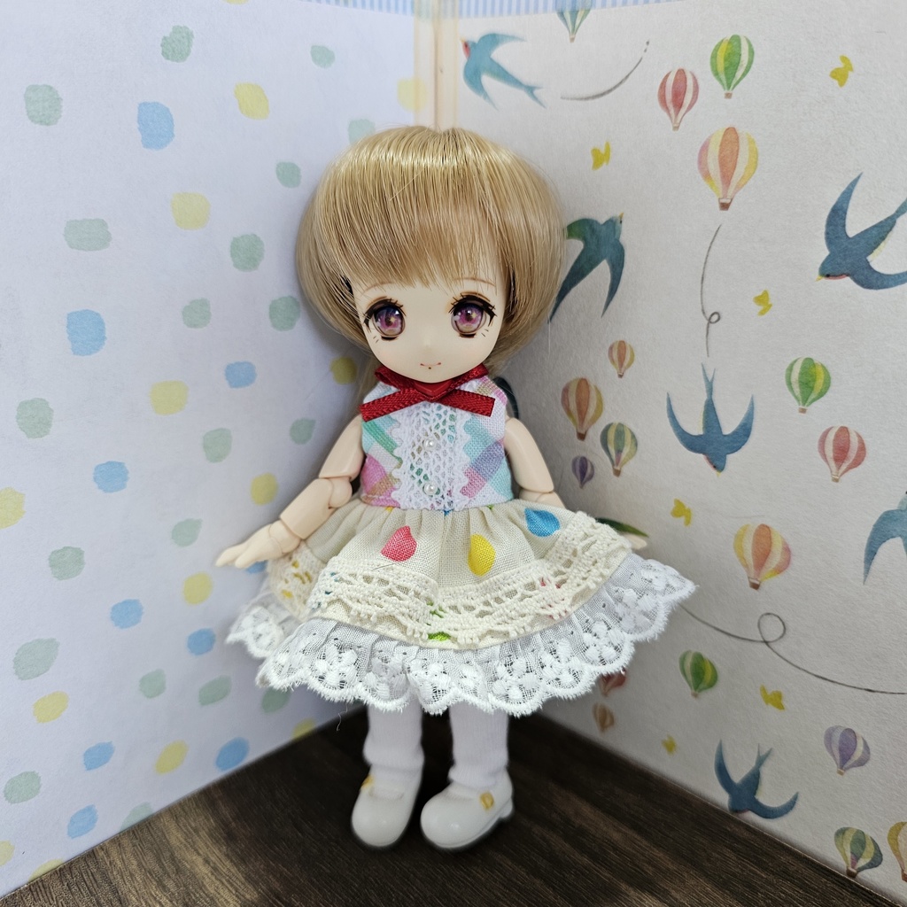 【オビツ11・ピコニーモP】ノースリーブドレスセット 2