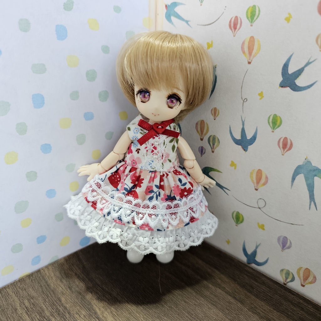 【オビツ11・ピコニーモP】ノースリーブワンピセット 3