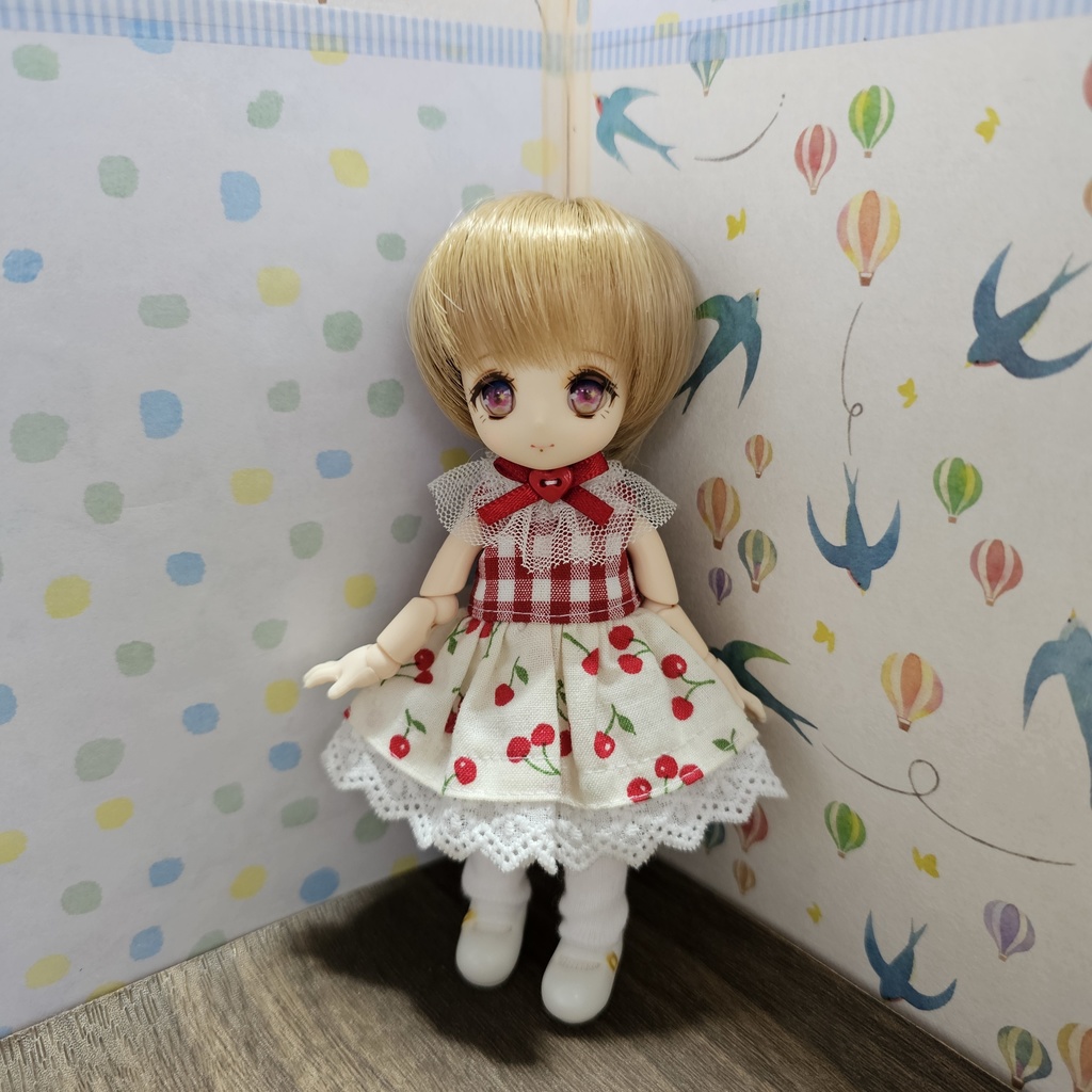 【オビツ11・ピコニーモP】ノースリーブドレスセット 6