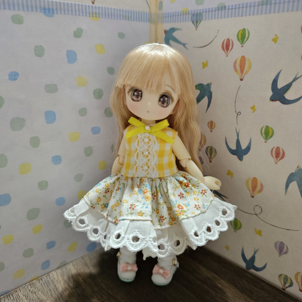 【オビツ11・ピコニーモP】ノースリーブドレスセット 7