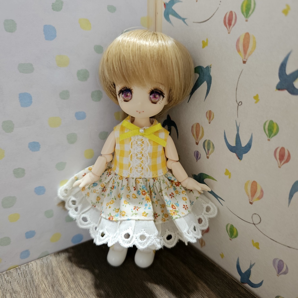 【オビツ11・ピコニーモP】ノースリーブドレスセット 7