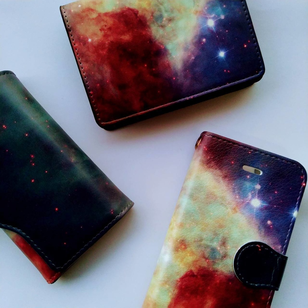【New!】Galaxy Card Case - Cosmic Pink -|銀河柄カードケース