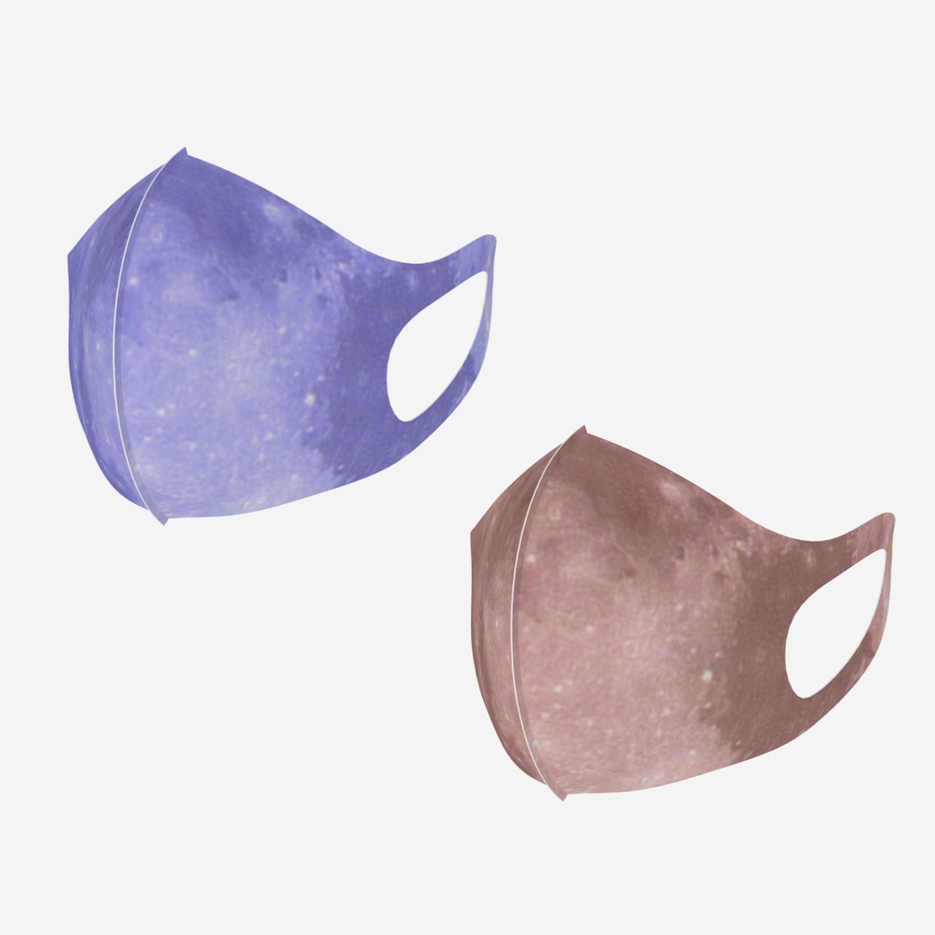 【New!】Lunar’s Graphic Face Mask (2 colors)｜惑星柄立体マスク　