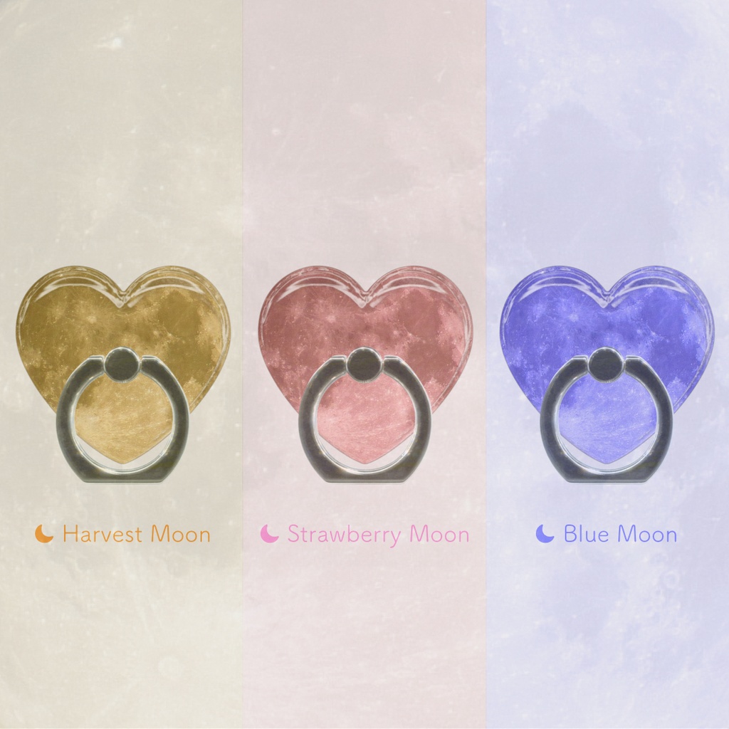 【New!】Lunar’s Graphic Smartphone Ring (3 colors)|惑星柄スマホリング