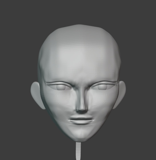 クン様の顔3Dモデル